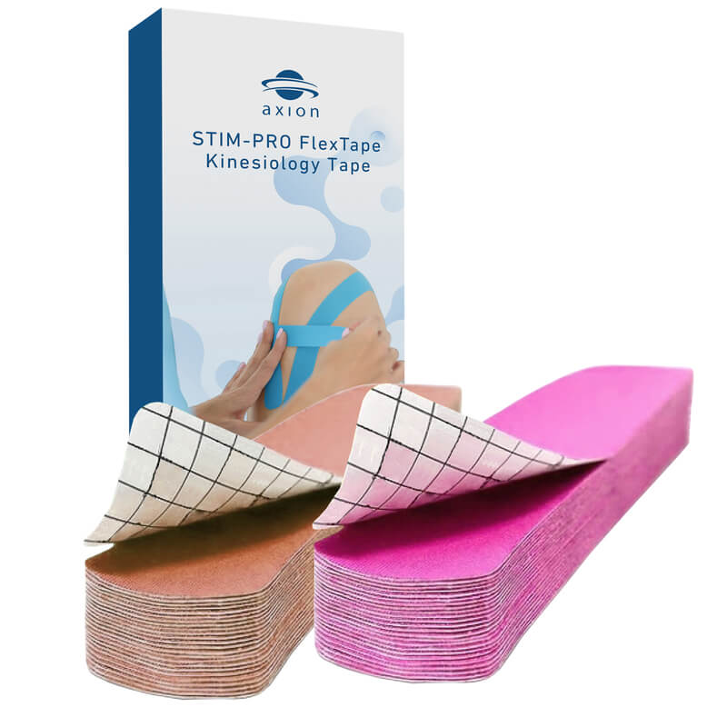 axion-stim-pro-kinesiologie-tape-50-streifen-25x5cm-blau-beige image 2