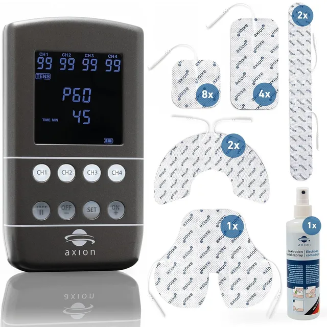 axion-stim-pro-x9b-tens-ger-t-4-kanal-kombi-set-mit-r-ckenelektroden image 1