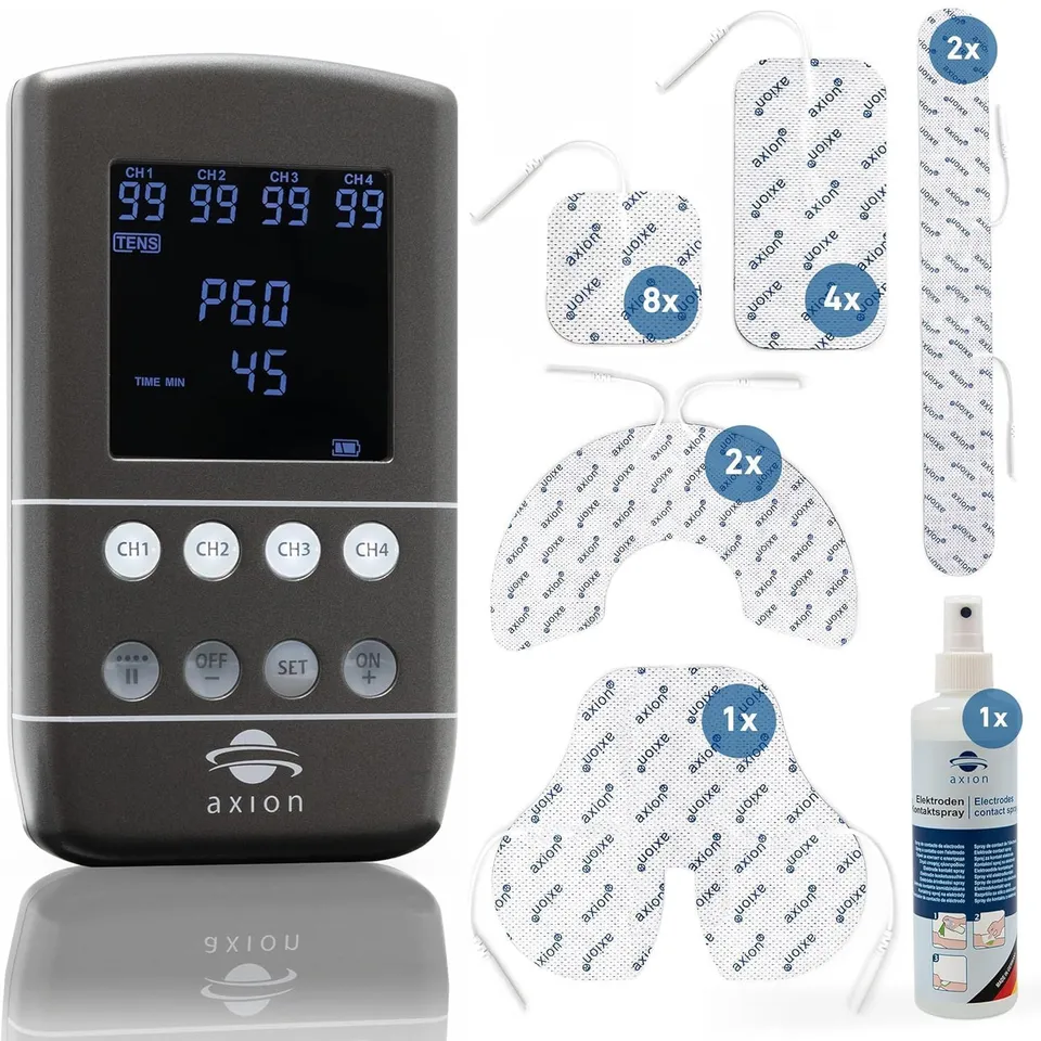 axion-stim-pro-x9b-tens-ger-t-4-kanal-kombi-set-mit-r-ckenelektroden image 1