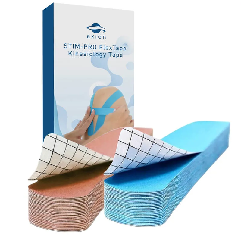 axion-stim-pro-kinesiologie-tape-50-streifen-25x5cm-blau-beige image 1